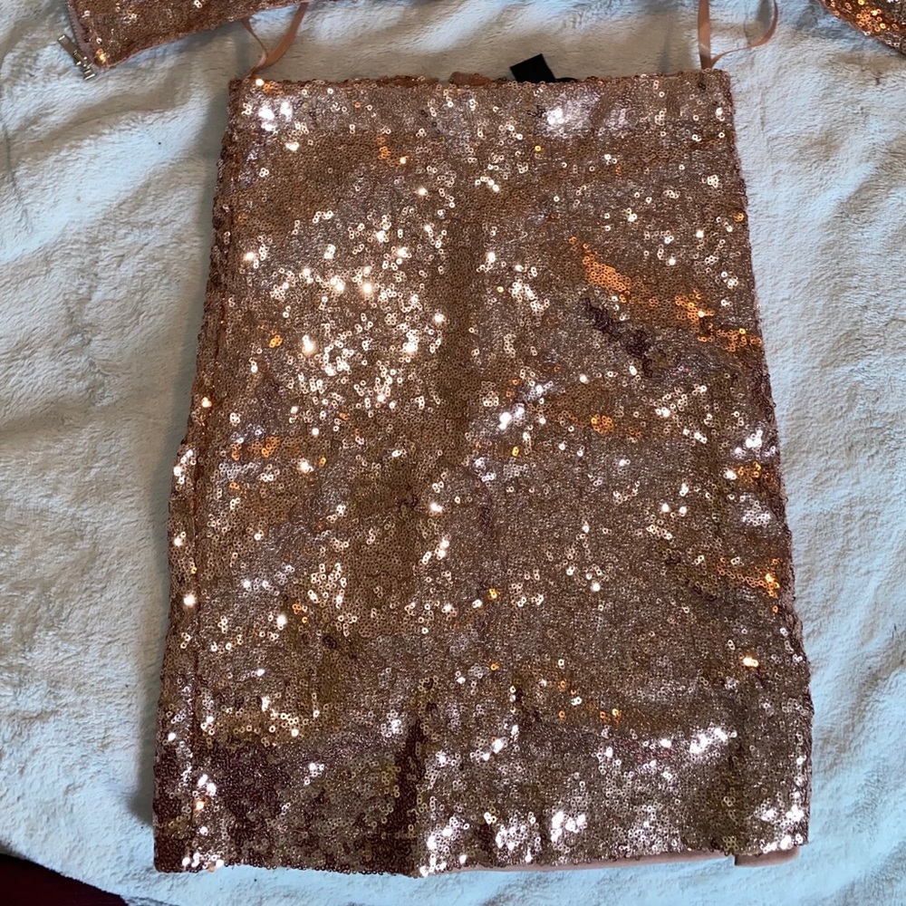 Gold Sparkle Mini Skirt